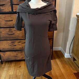 Athleta Brown Cowl Neck Mini Dress